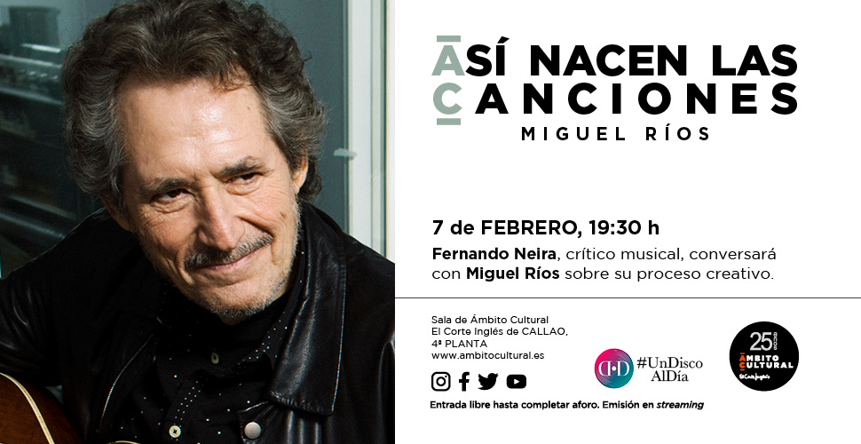 Imagen del evento ´Así Nacen las Canciones´: Miguel Ríos y la pasión por el rock